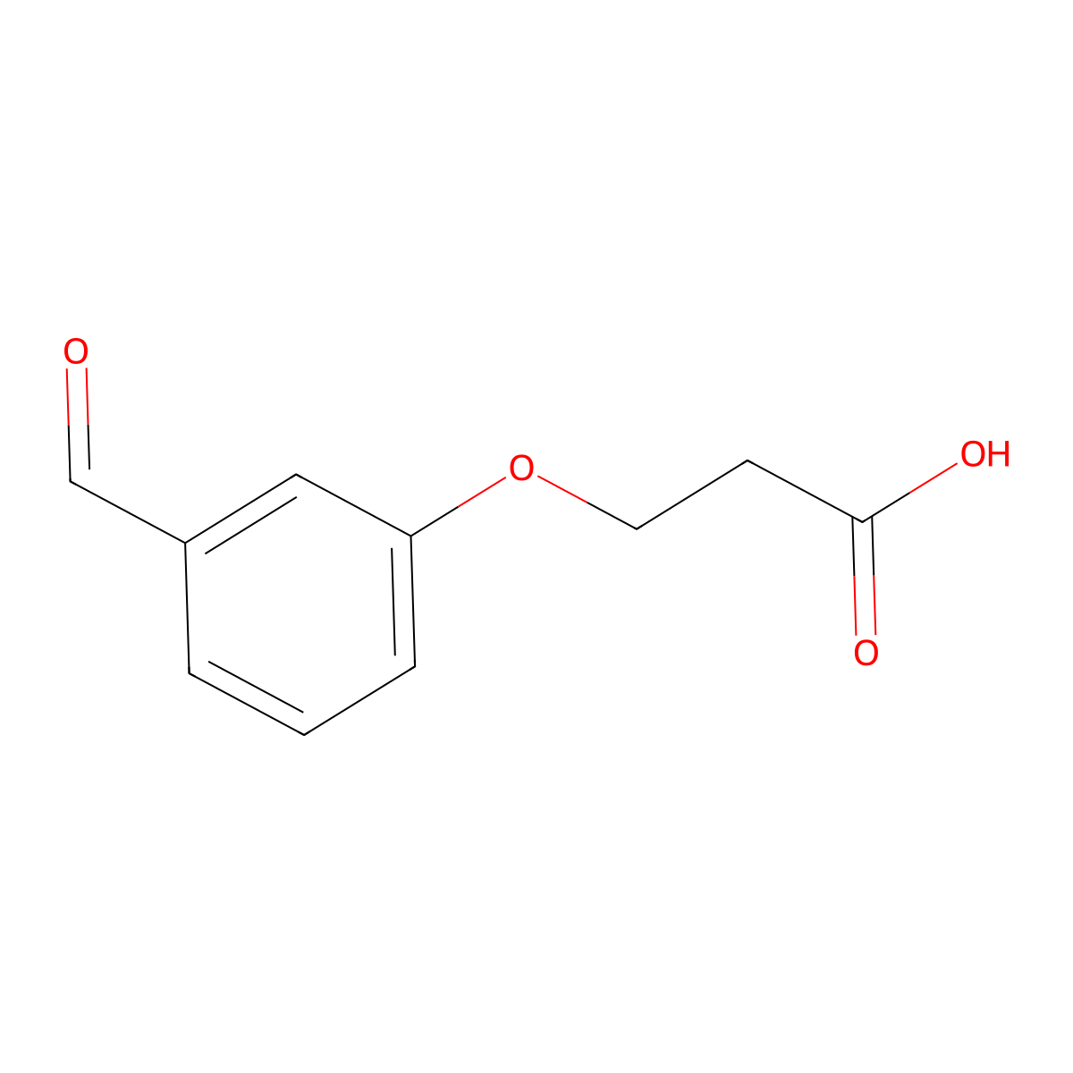 3-(3-Formylphenoxy)propanoic acid molecular structure, CAS 70170-90-0