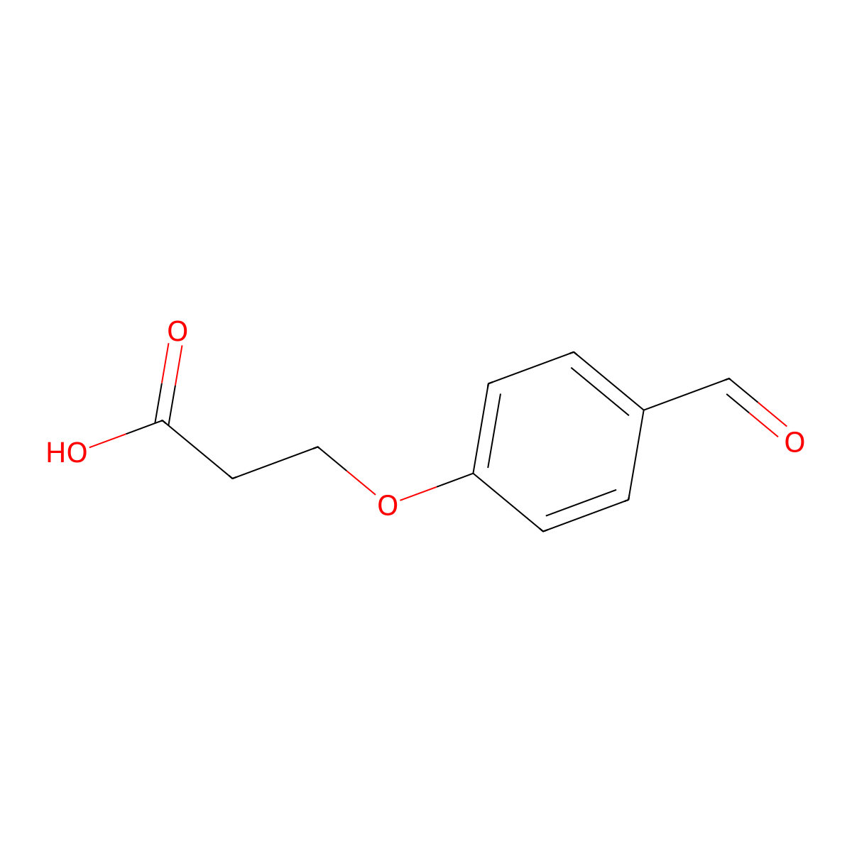 3-(4-Formylphenoxy)propanoic acid molecular structure, CAS 70170-91-1