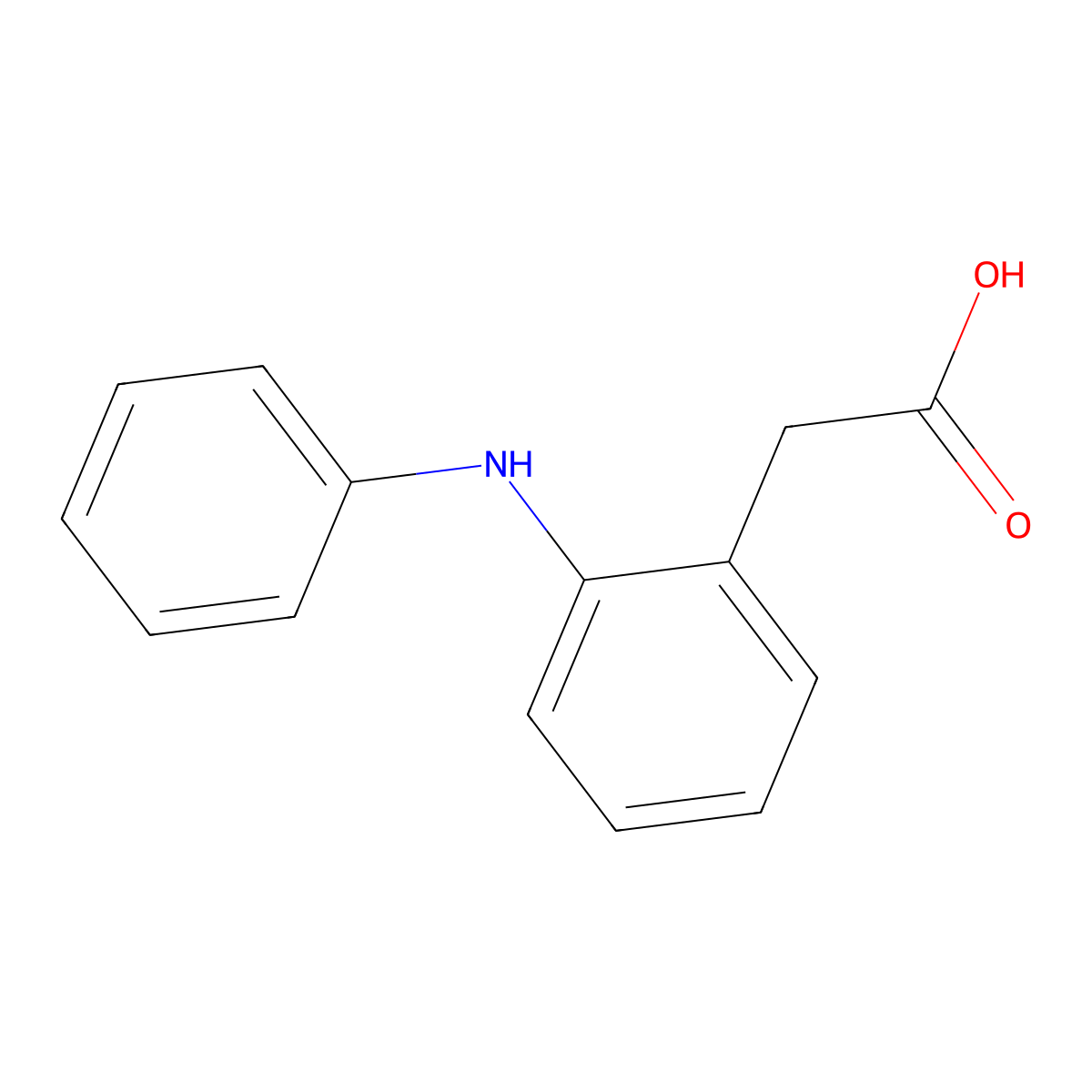 2-Anilinophenylacetic acid molecular structure, CAS 70172-33-7