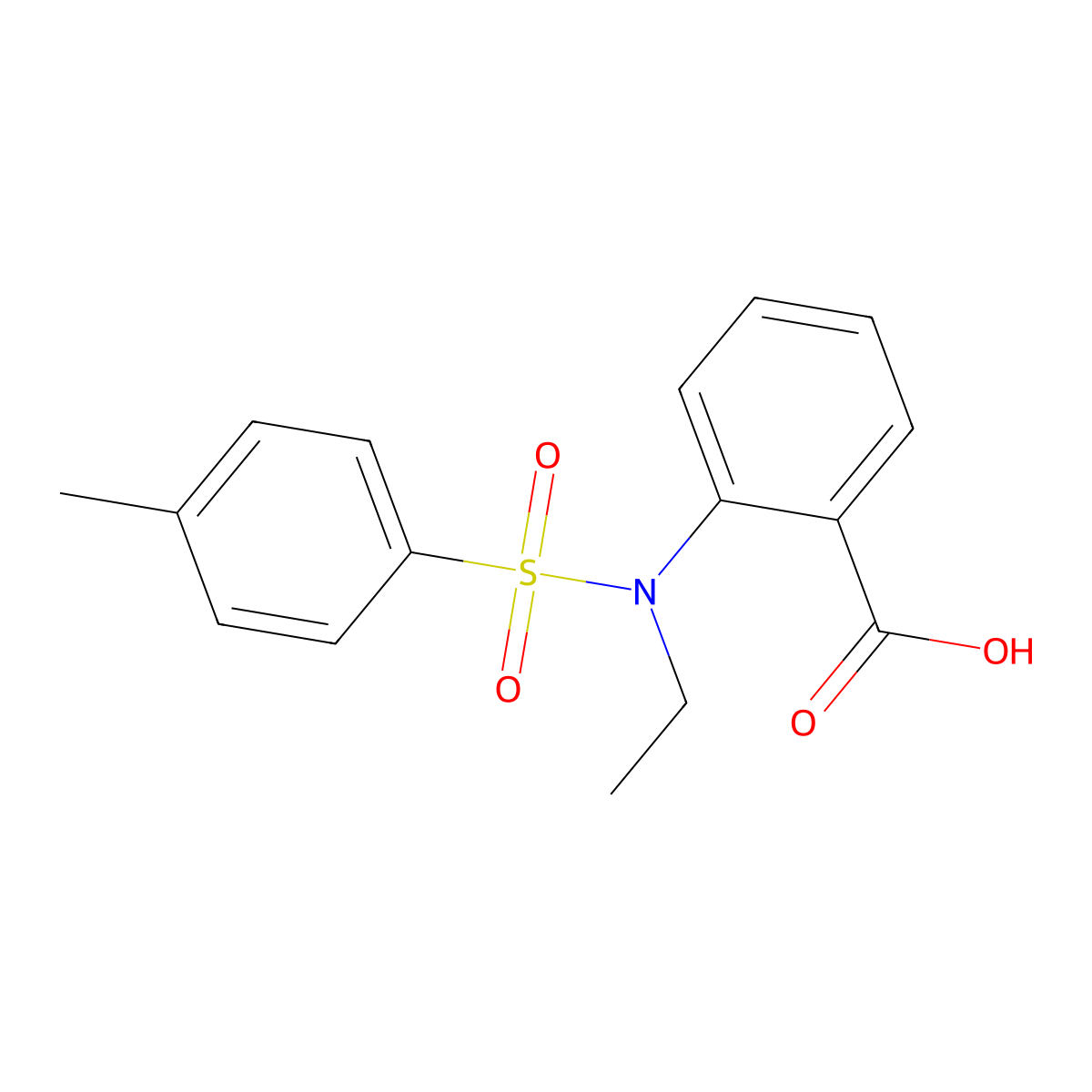 N-Ethyl-N-(P-toluenesulfonyl)anthranilic acid molecular structure, CAS 70176-69-1