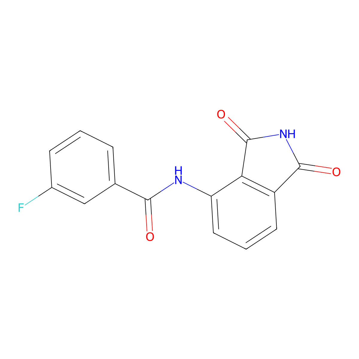 N-(1,3-dioxoisoindol-4-yl)-3-fluorobenzamide molecular structure, CAS 70178-00-6