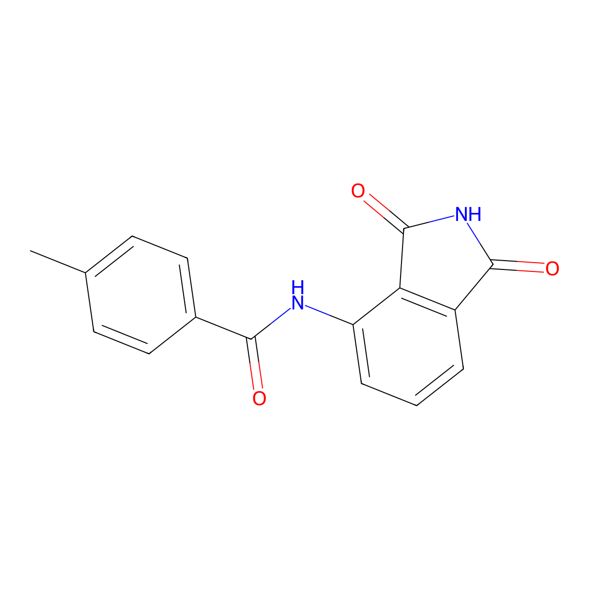 N-(1,3-dioxoisoindol-4-yl)-4-methylbenzamide molecular structure, CAS 70178-07-3