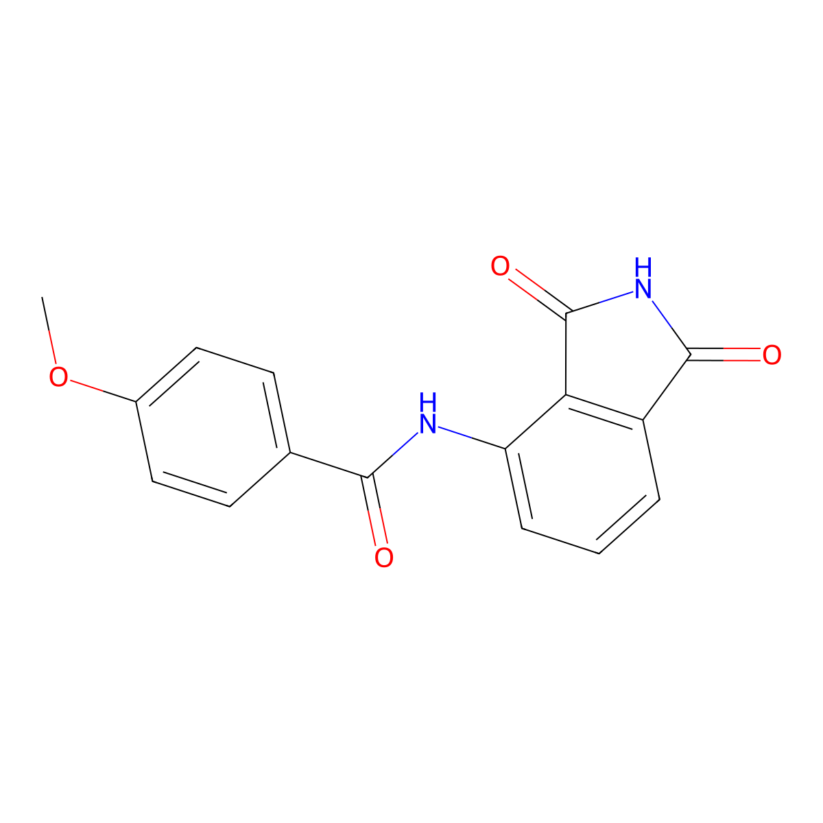 N-(1,3-dioxoisoindolin-4-yl)-4-methoxybenzamide molecular structure, CAS 70178-09-5