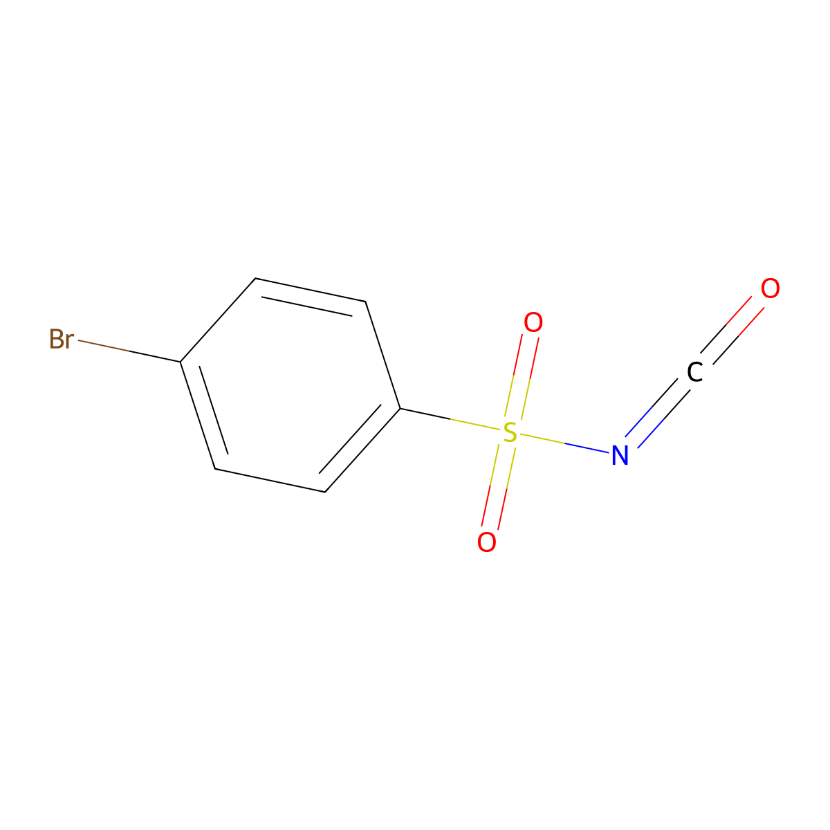 4-Bromobenzenesulfonyl isocyanate molecular structure, CAS 7018-74-8
