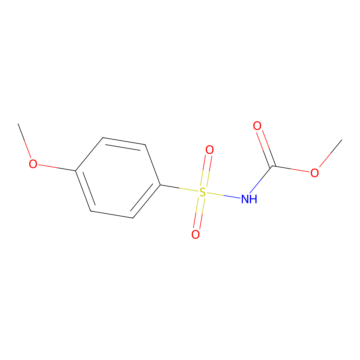 Methyl (4-methoxybenzene-1-sulfonyl)carbamate molecular structure, CAS 7018-77-1