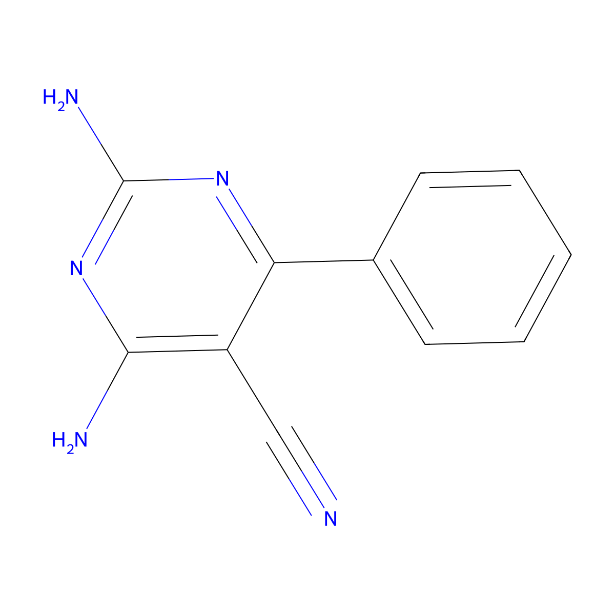 2,4-Diamino-6-phenylpyrimidine-5-carbonitrile molecular structure, CAS 70183-20-9