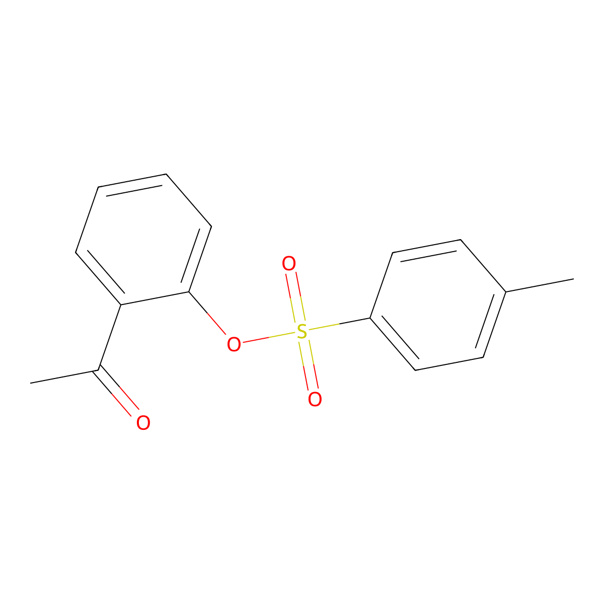 (2-Acetylphenyl) 4-methylbenzenesulfonate molecular structure, CAS 70188-11-3