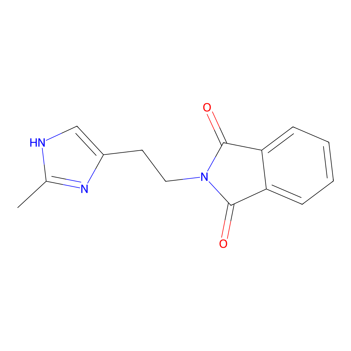 2-(2-(2-Methyl-1H-imidazol-5-yl)ethyl)isoindoline-1,3-dione molecular structure, CAS 701899-63-0