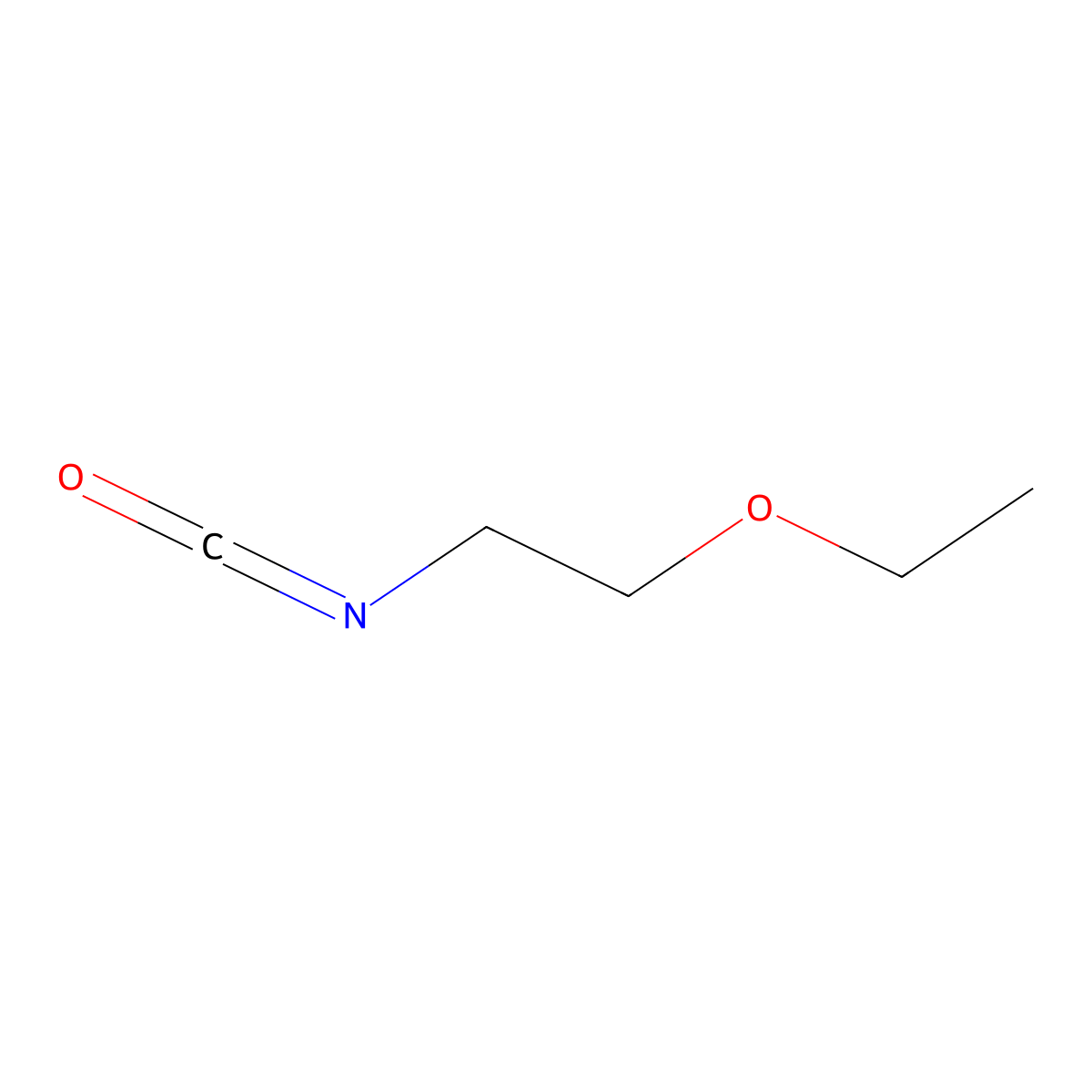 Ethane, 1-ethoxy-2-isocyanato- molecular structure, CAS 7019-12-7