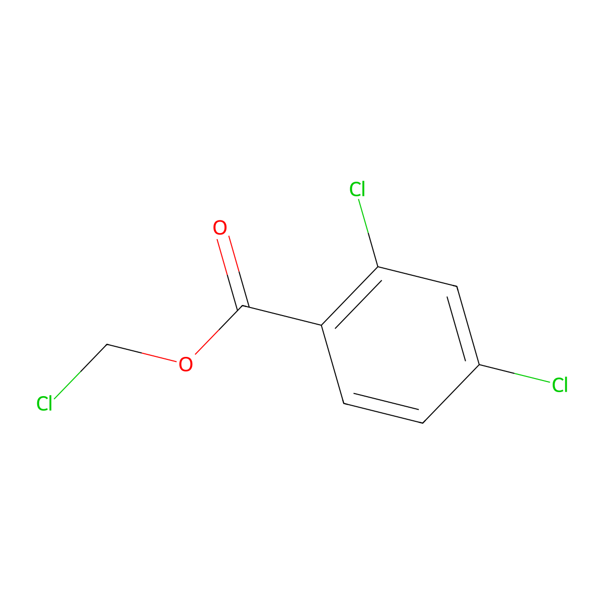 Benzoic acid, 2,4-dichloro-, chloromethyl ester molecular structure, CAS 70190-72-6
