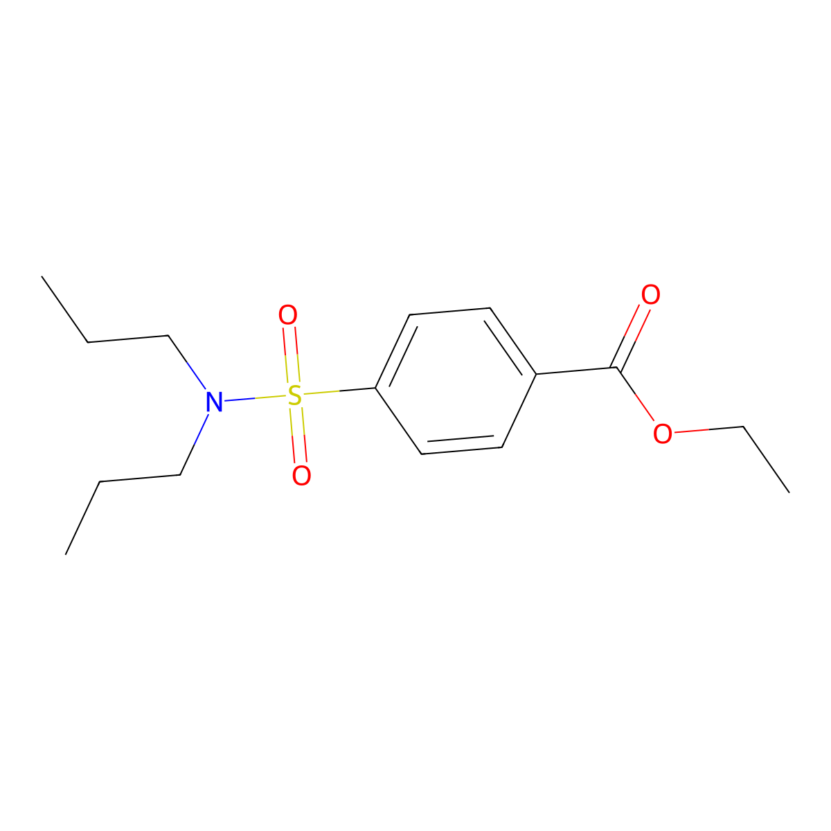 Ethyl 4-((dipropylamino)sulfonyl)benzoate molecular structure, CAS 70190-76-0