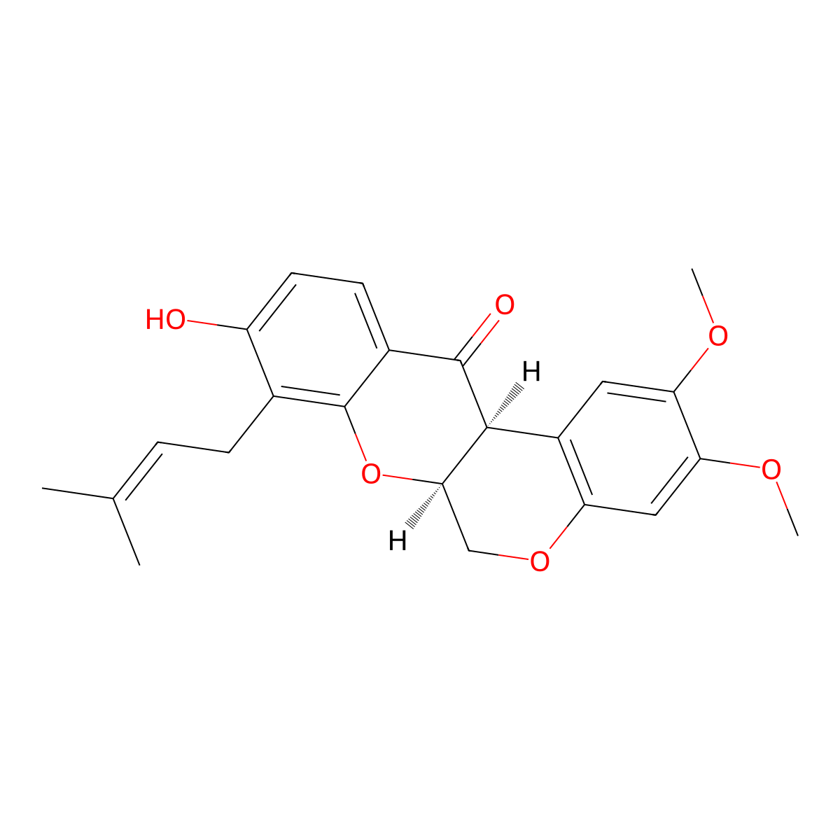 Rotenonic acid molecular structure, CAS 70191-71-8