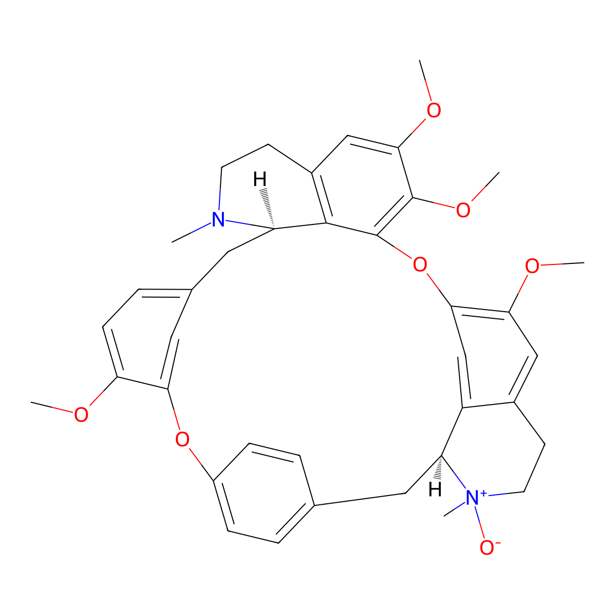 Isotetrandrine N-2'-oxide molecular structure, CAS 70191-83-2