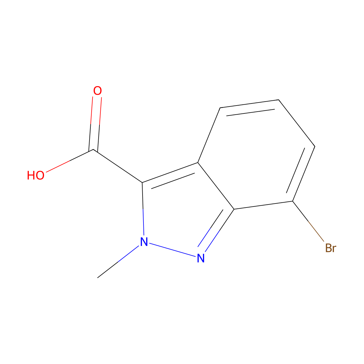 7-Bromo-2-methyl-2H-indazole-3-carboxylic acid molecular structure, CAS 701910-30-7