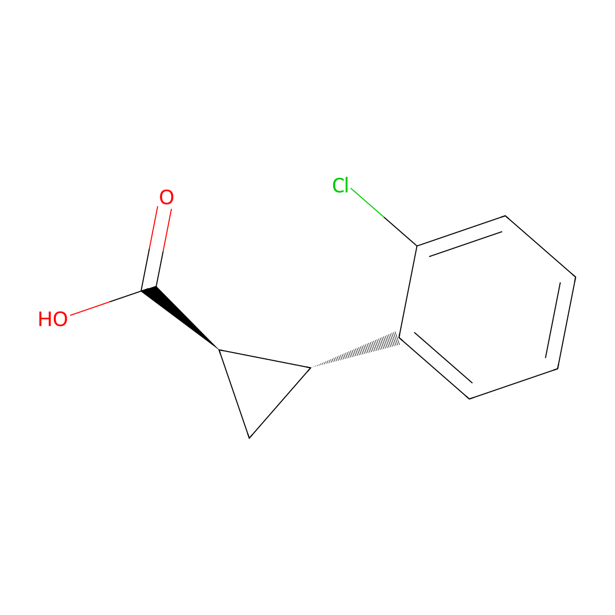 rac-(1R,2R)-2-(2-chlorophenyl)cyclopropane-1-carboxylic acid molecular structure, CAS 701914-00-3