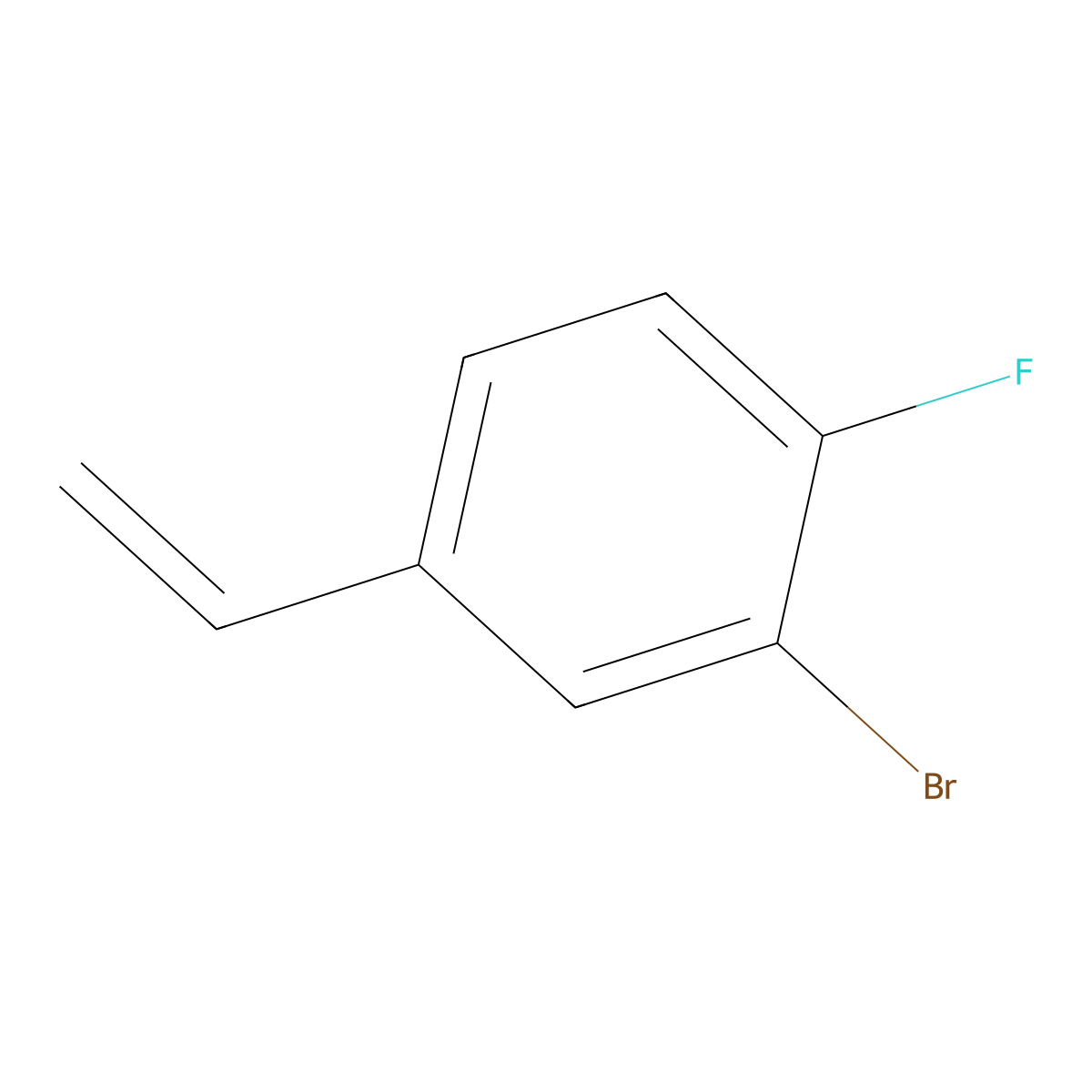 2-Bromo-4-ethenyl-1-fluorobenzene molecular structure, CAS 701914-09-2