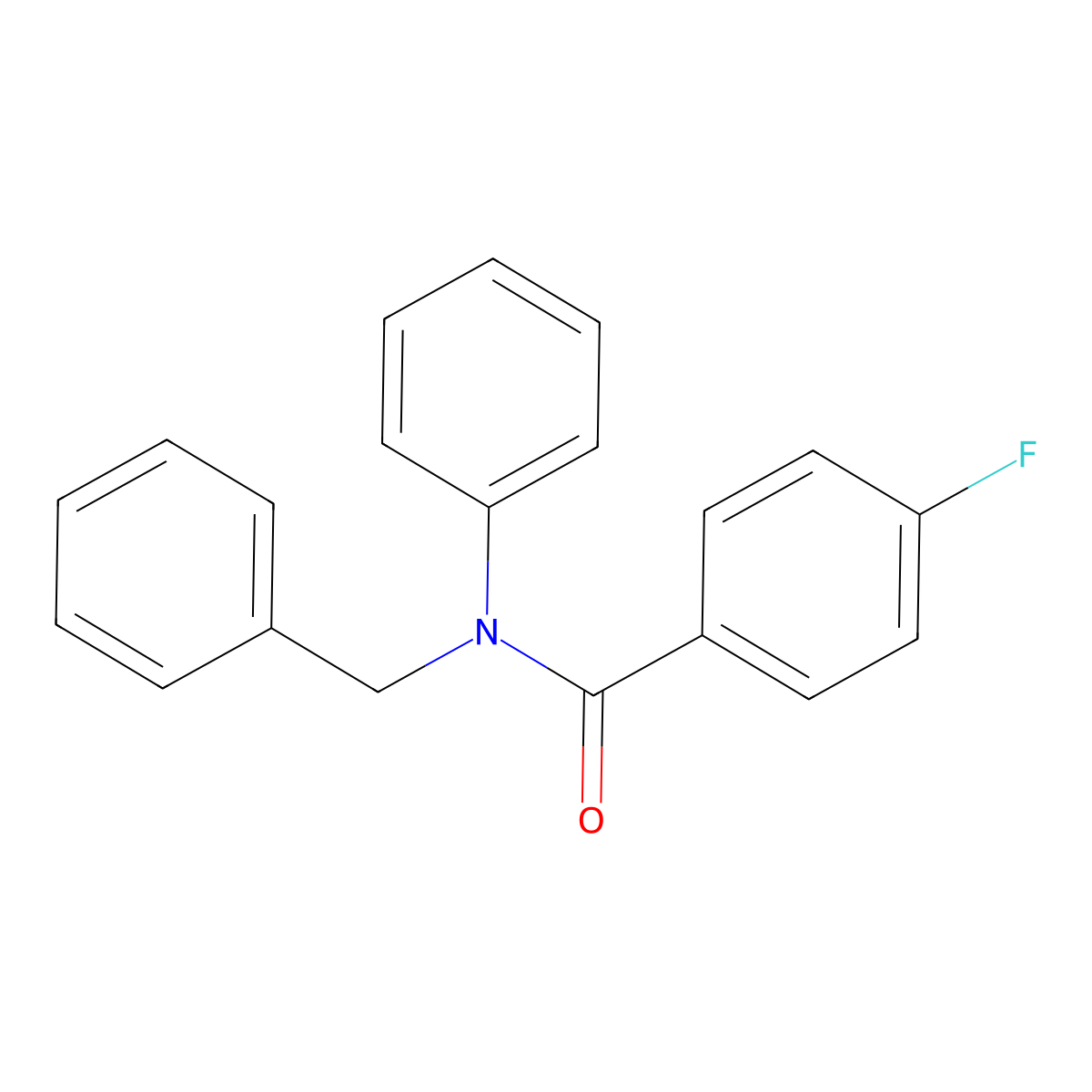 N-Benzyl-N-phenyl-4-fluorobenzamide molecular structure, CAS 701918-27-6