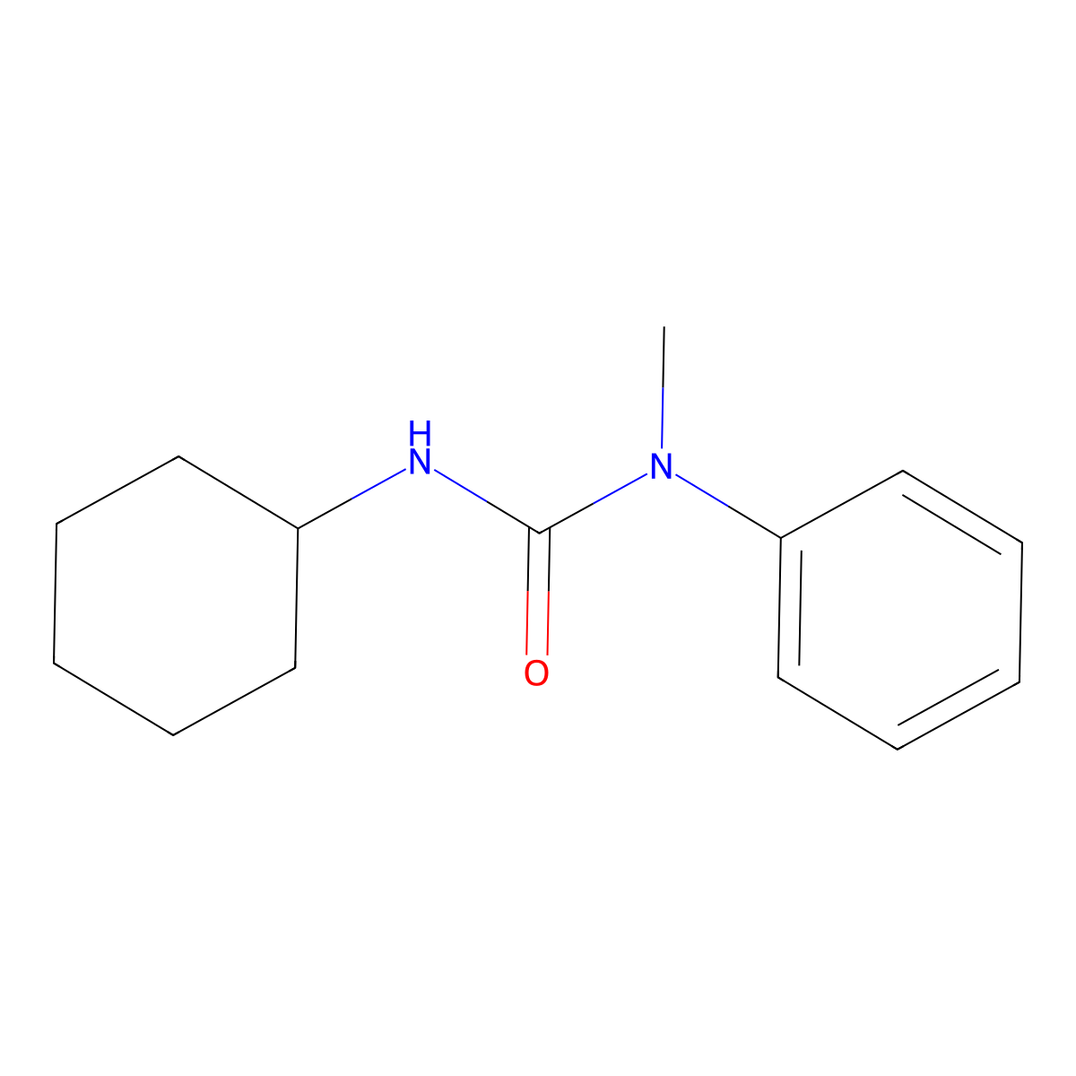 3-Cyclohexyl-1-methyl-1-phenylurea molecular structure, CAS 701919-20-2
