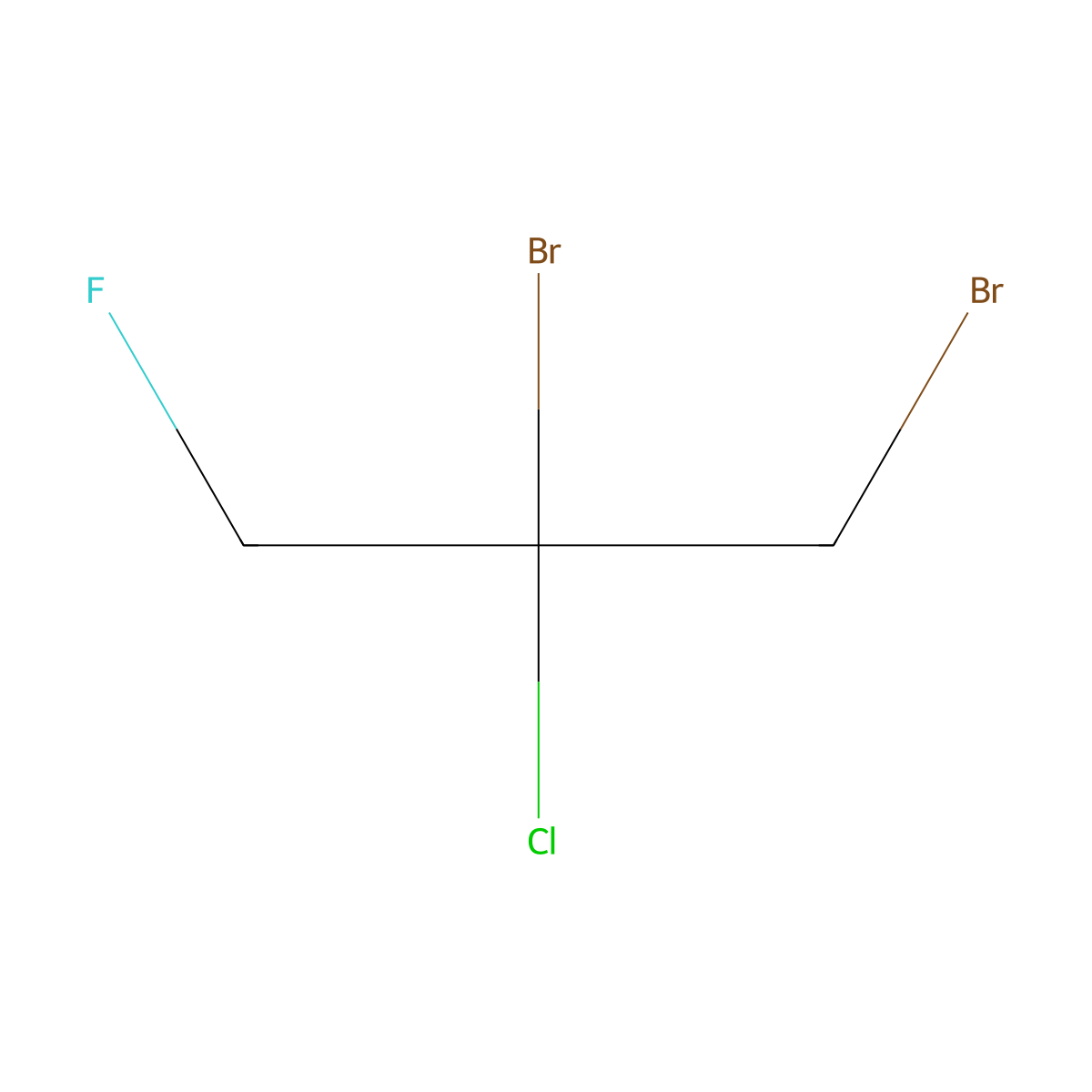 1,2-Dibromo-2-chloro-3-fluoropropane molecular structure, CAS 70192-60-8