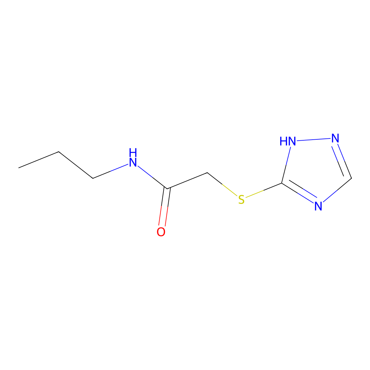 N-propyl-2-(4H-1,2,4-triazol-3-ylsulfanyl)acetamide molecular structure, CAS 701920-32-3