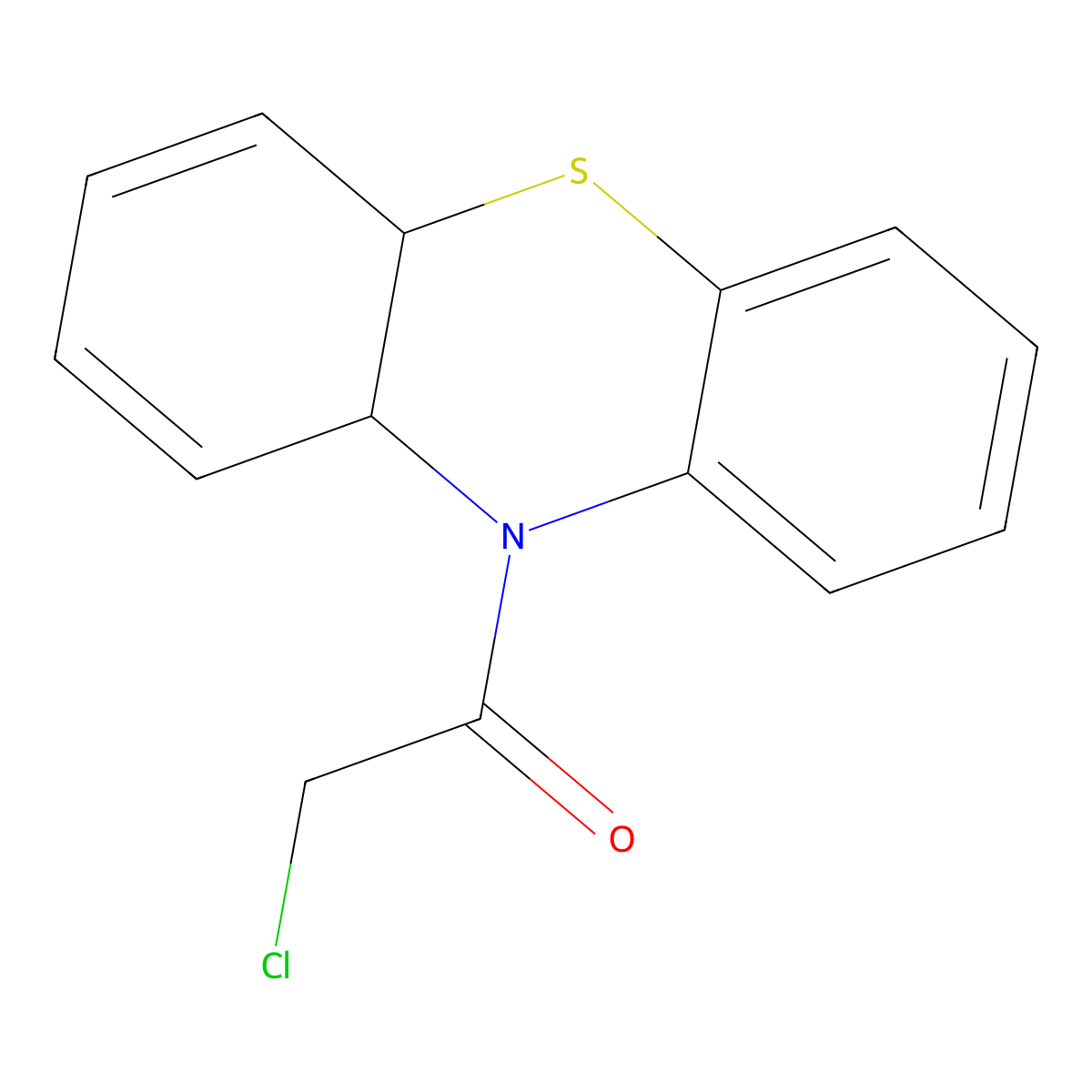 2-Chloro-1-(4a,10a-dihydro-phenothiazin-10-yl)-ethanone molecular structure, CAS 701920-71-0