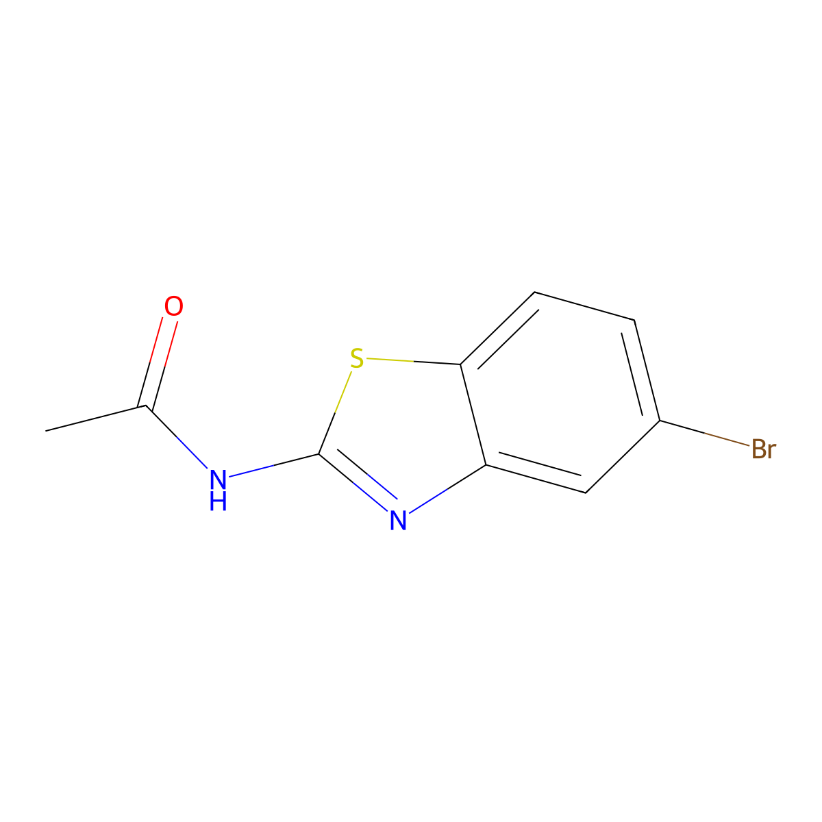N-(5-bromobenzothiazol-2-yl)acetamide molecular structure, CAS 701921-17-7