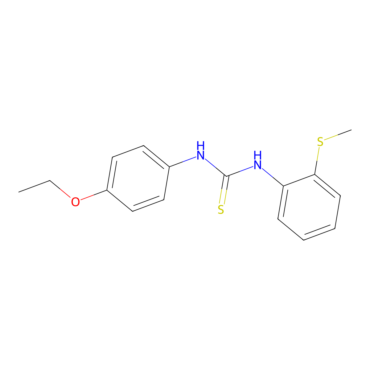 1-(4-Ethoxyphenyl)-3-(2-methylsulfanylphenyl)thiourea molecular structure, CAS 701923-46-8