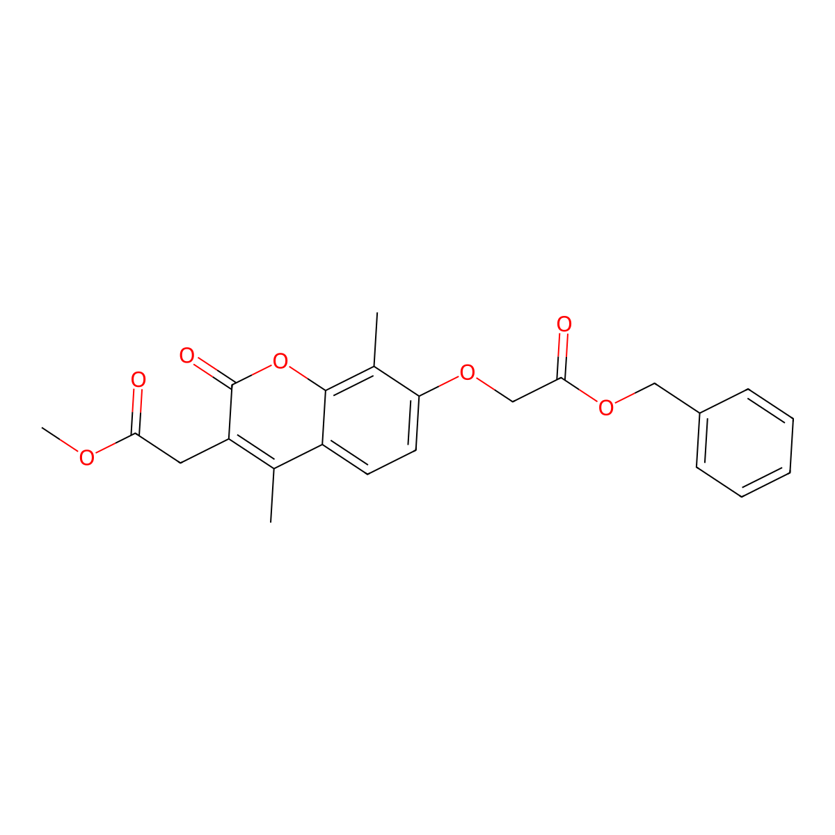 methyl {7-[2-(benzyloxy)-2-oxoethoxy]-4,8-dimethyl-2-oxo-2H-chromen-3-yl}acetate molecular structure, CAS 701923-56-0