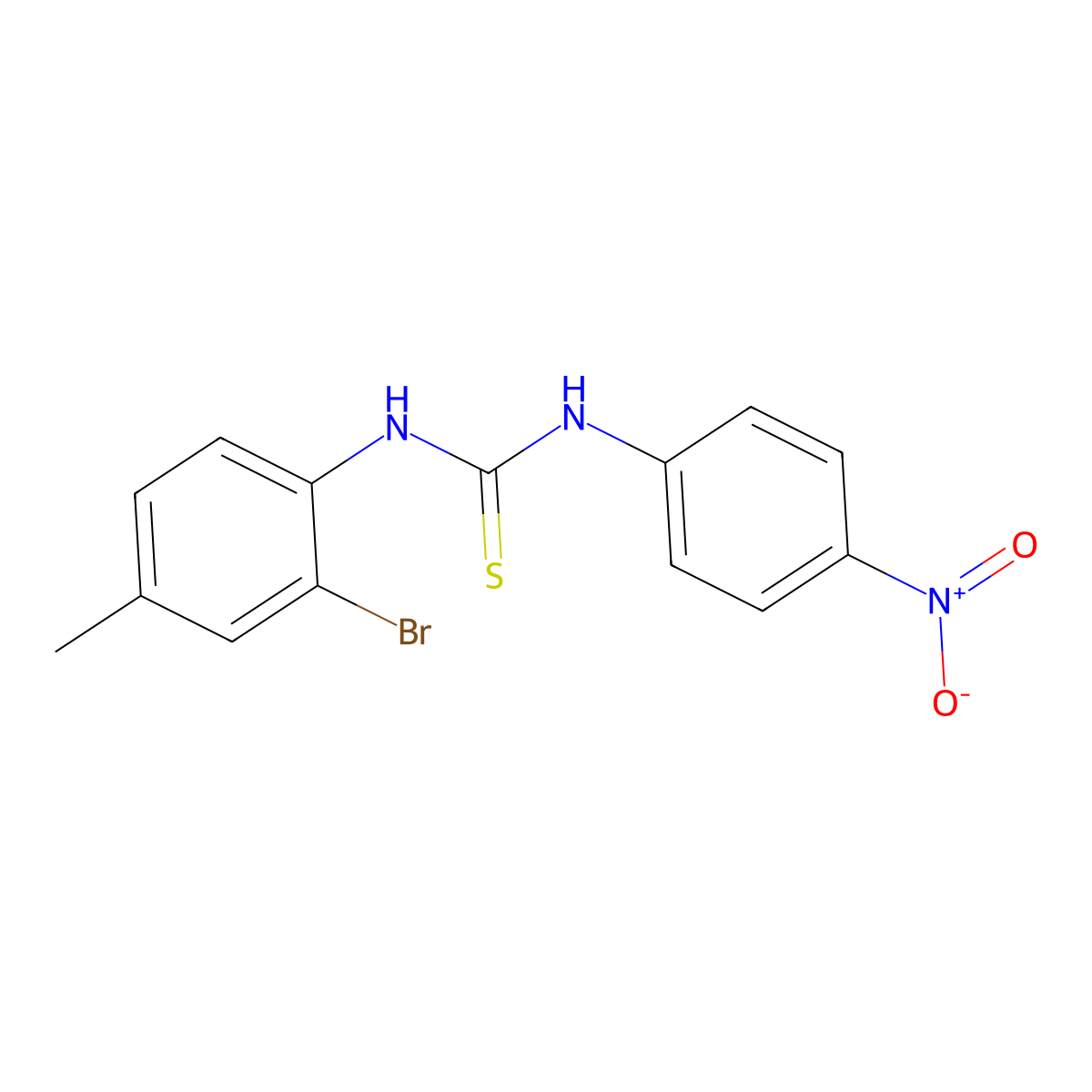 1-(2-Bromo-4-methylphenyl)-3-(4-nitrophenyl)thiourea molecular structure, CAS 701923-66-2