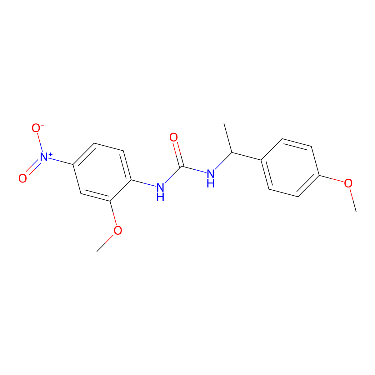 1-(2-Methoxy-4-nitrophenyl)-3-[1-(4-methoxyphenyl)ethyl]urea molecular structure, CAS 701923-68-4