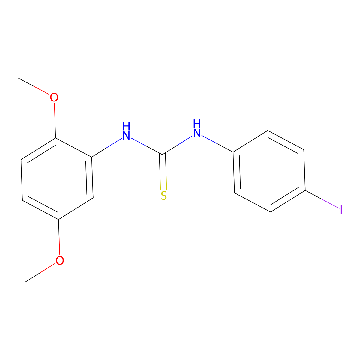 1-(2,5-Dimethoxyphenyl)-3-(4-iodophenyl)thiourea molecular structure, CAS 701923-72-0