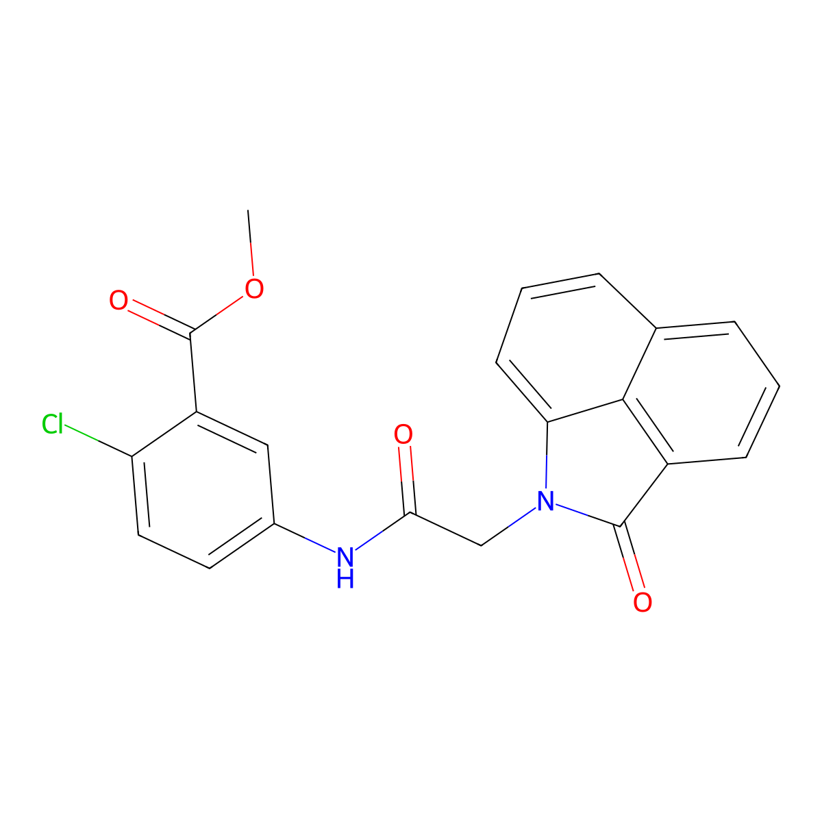 methyl 2-chloro-5-{[(2-oxobenzo[cd]indol-1(2H)-yl)acetyl]amino}benzoate molecular structure, CAS 701924-31-4