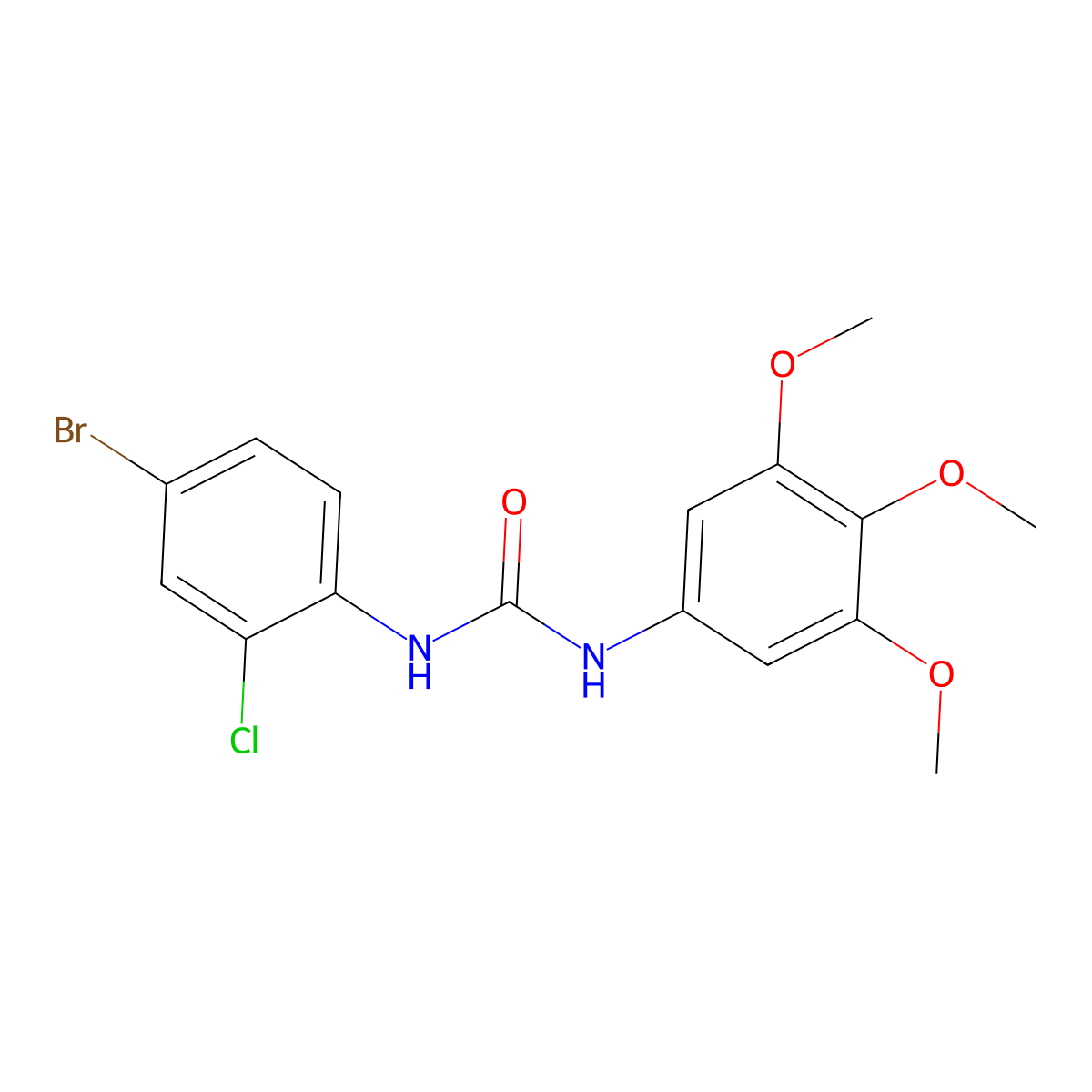 1-(4-Bromo-2-chlorophenyl)-3-(3,4,5-trimethoxyphenyl)urea molecular structure, CAS 701924-84-7
