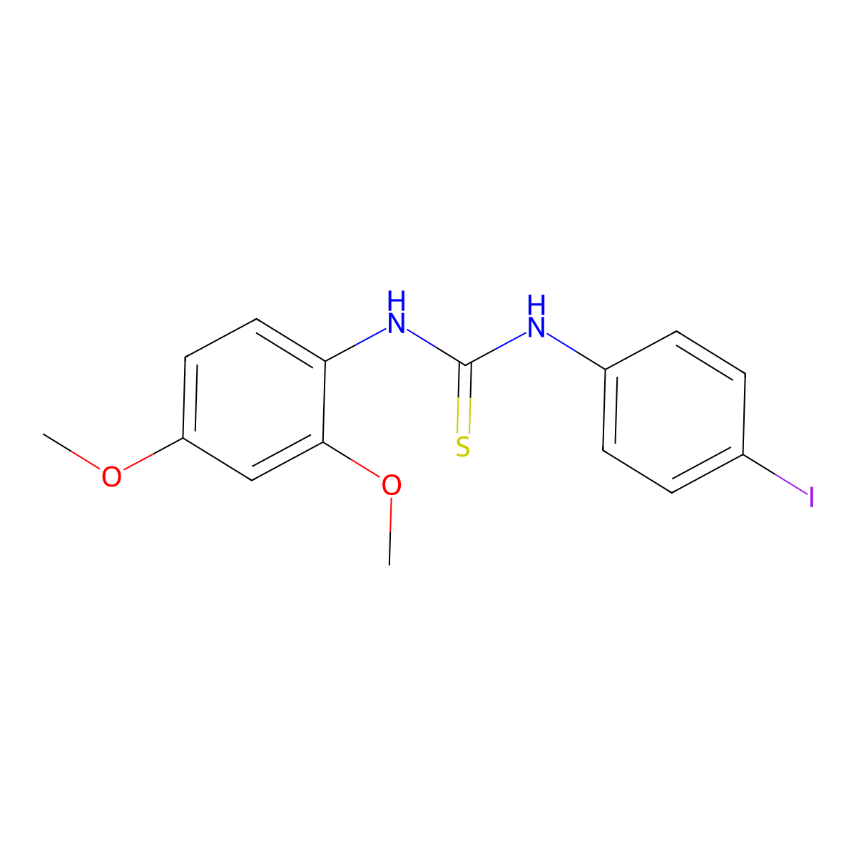 1-(2,4-Dimethoxyphenyl)-3-(4-iodophenyl)thiourea molecular structure, CAS 701924-89-2