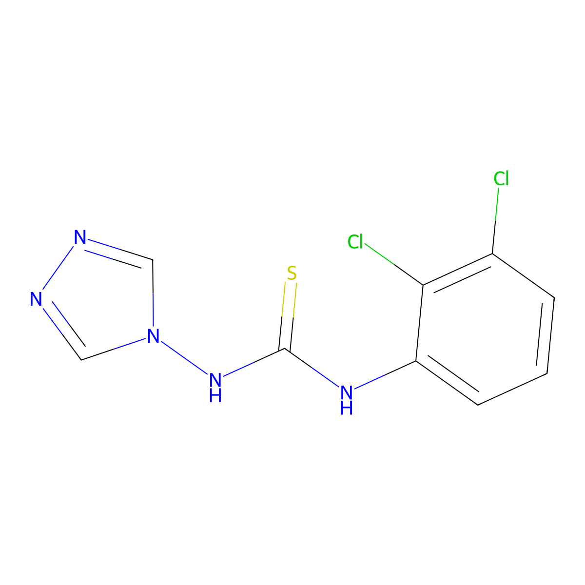 1-(2,3-Dichlorophenyl)-3-(1,2,4-triazol-4-yl)thiourea molecular structure, CAS 701925-32-8