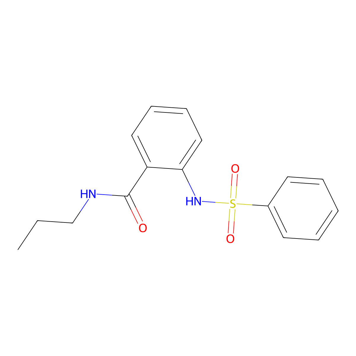 2-(benzenesulfonamido)-N-propylbenzamide molecular structure, CAS 701925-63-5