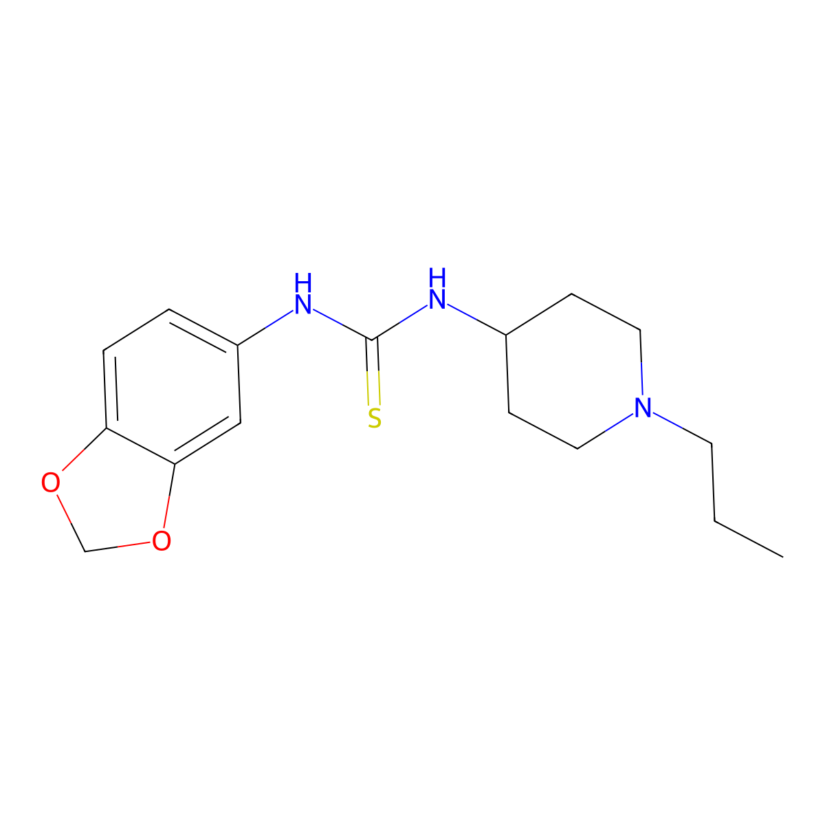 1-(1,3-Benzodioxol-5-yl)-3-(1-propylpiperidin-4-yl)thiourea molecular structure, CAS 701925-71-5