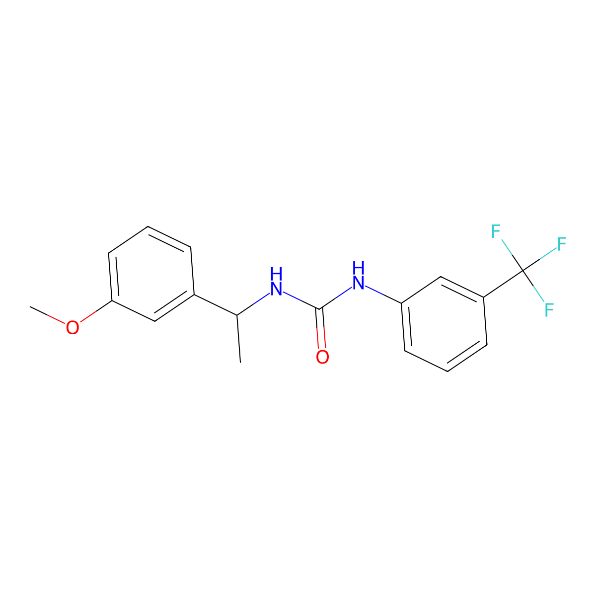 1-[1-(3-Methoxyphenyl)ethyl]-3-[3-(trifluoromethyl)phenyl]urea molecular structure, CAS 701925-78-2
