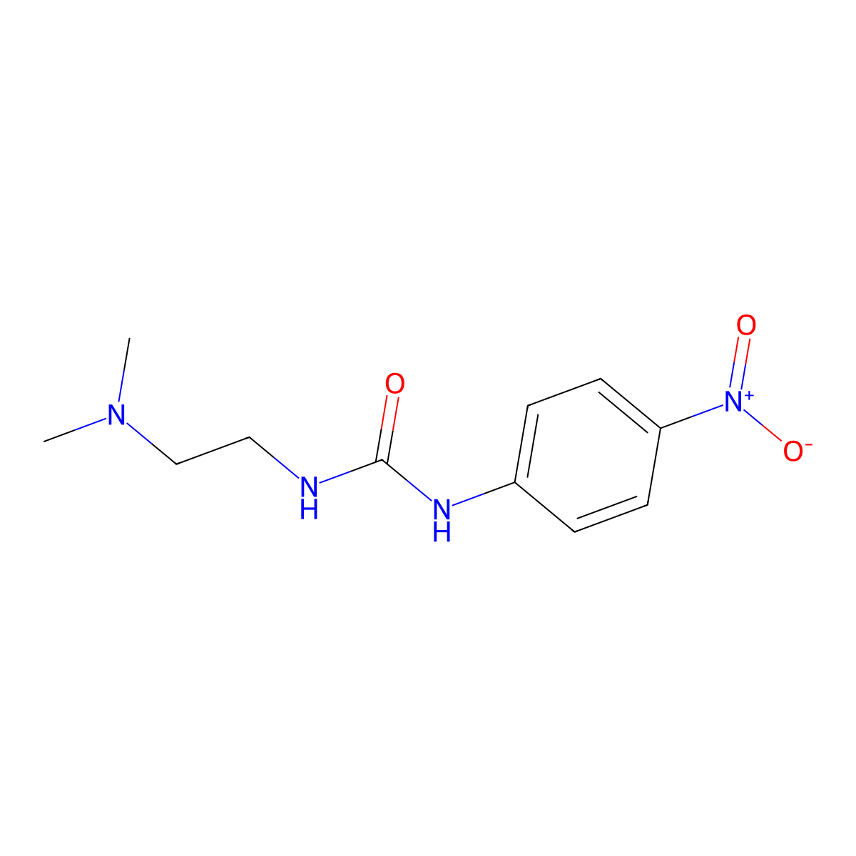 N-[2-(dimethylamino)ethyl]-N'-(4-nitrophenyl)urea molecular structure, CAS 701926-07-0