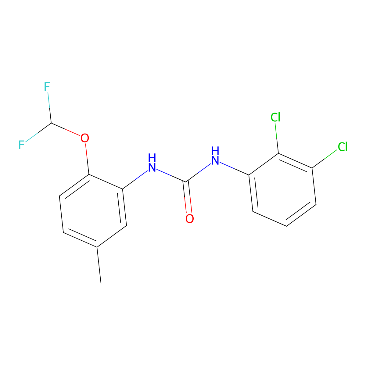 1-(2,3-Dichlorophenyl)-3-[2-(difluoromethoxy)-5-methylphenyl]urea molecular structure, CAS 701926-09-2