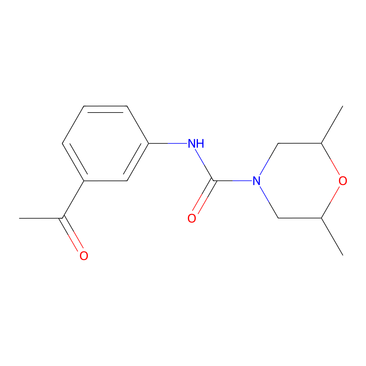 N-(3-acetylphenyl)-2,6-dimethylmorpholine-4-carboxamide molecular structure, CAS 701926-27-4