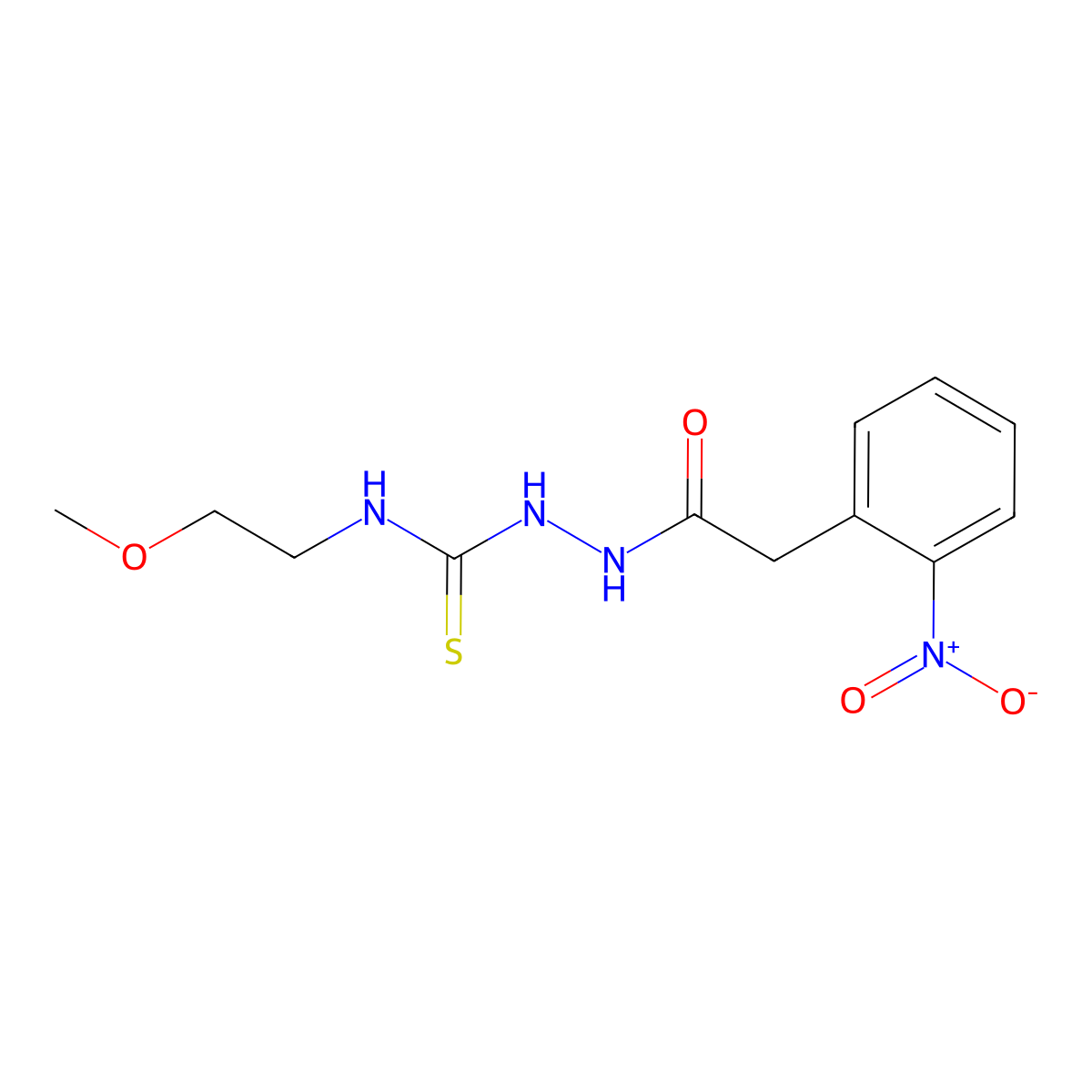 1-(2-Methoxyethyl)-3-[[2-(2-nitrophenyl)acetyl]amino]thiourea molecular structure, CAS 701926-40-1