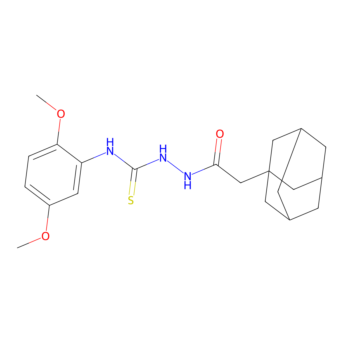 1-[[2-(1-Adamantyl)acetyl]amino]-3-(2,5-dimethoxyphenyl)thiourea molecular structure, CAS 701926-53-6