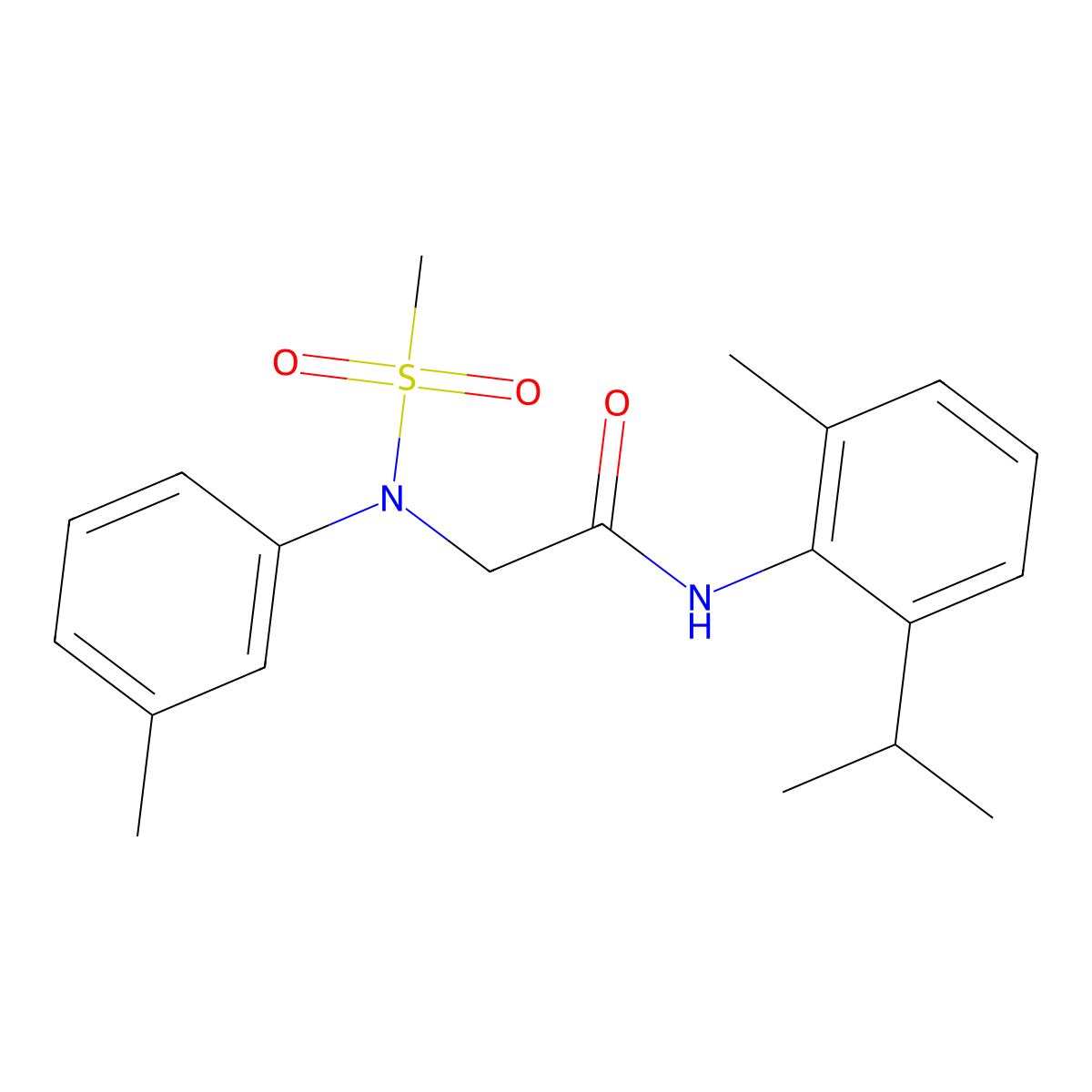 2-(3-methyl-N-methylsulfonylanilino)-N-(2-methyl-6-propan-2-ylphenyl)acetamide molecular structure, CAS 701926-89-8