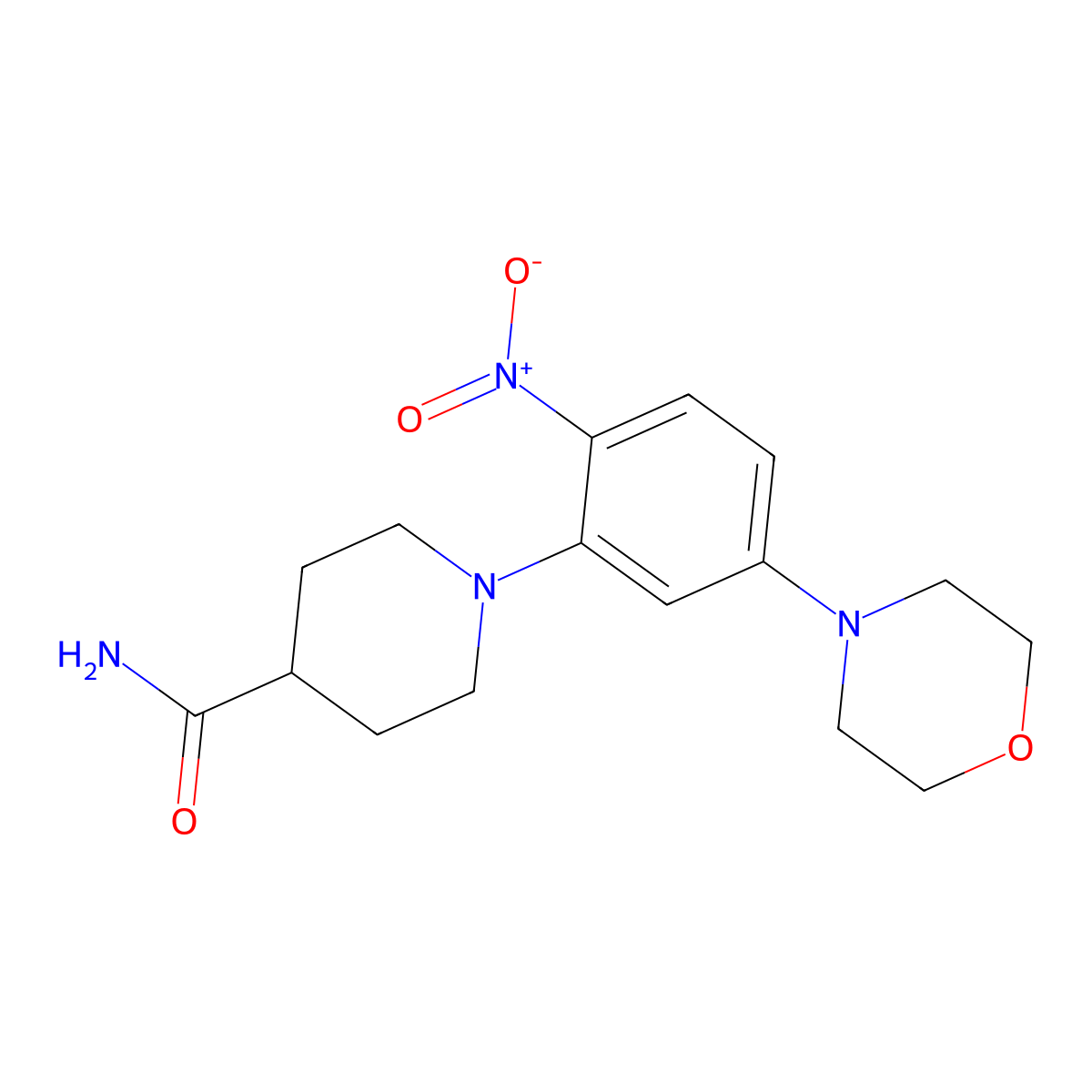 1-(5-Morpholin-4-yl-2-nitrophenyl)piperidine-4-carboxamide molecular structure, CAS 701926-94-5