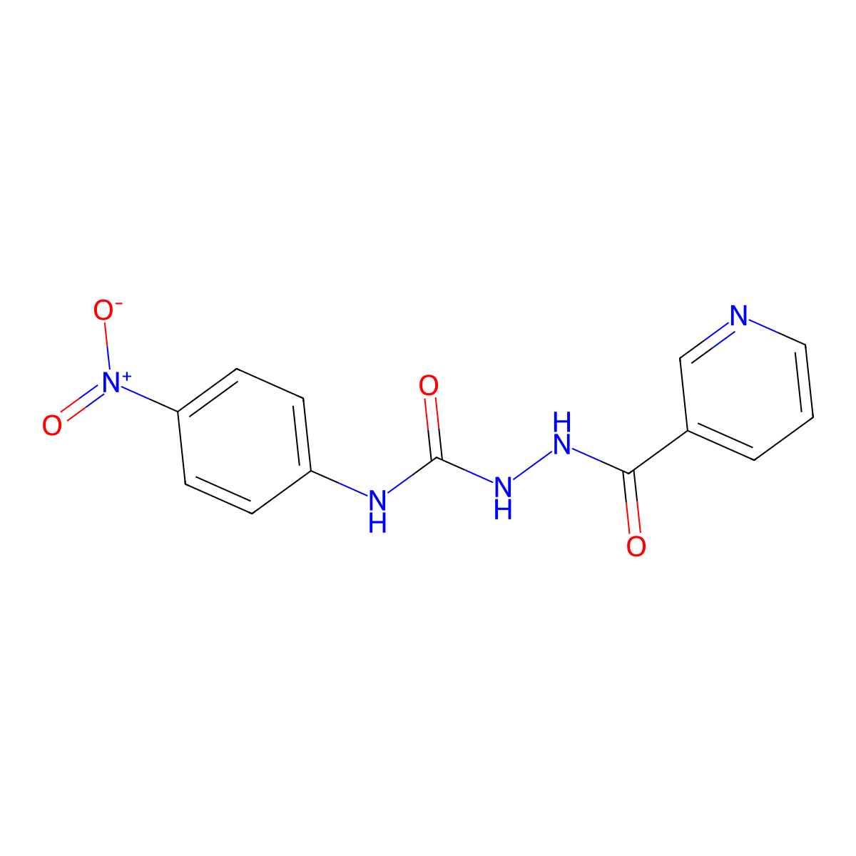 1-(4-Nitrophenyl)-3-(pyridine-3-carbonylamino)urea molecular structure, CAS 701927-28-8