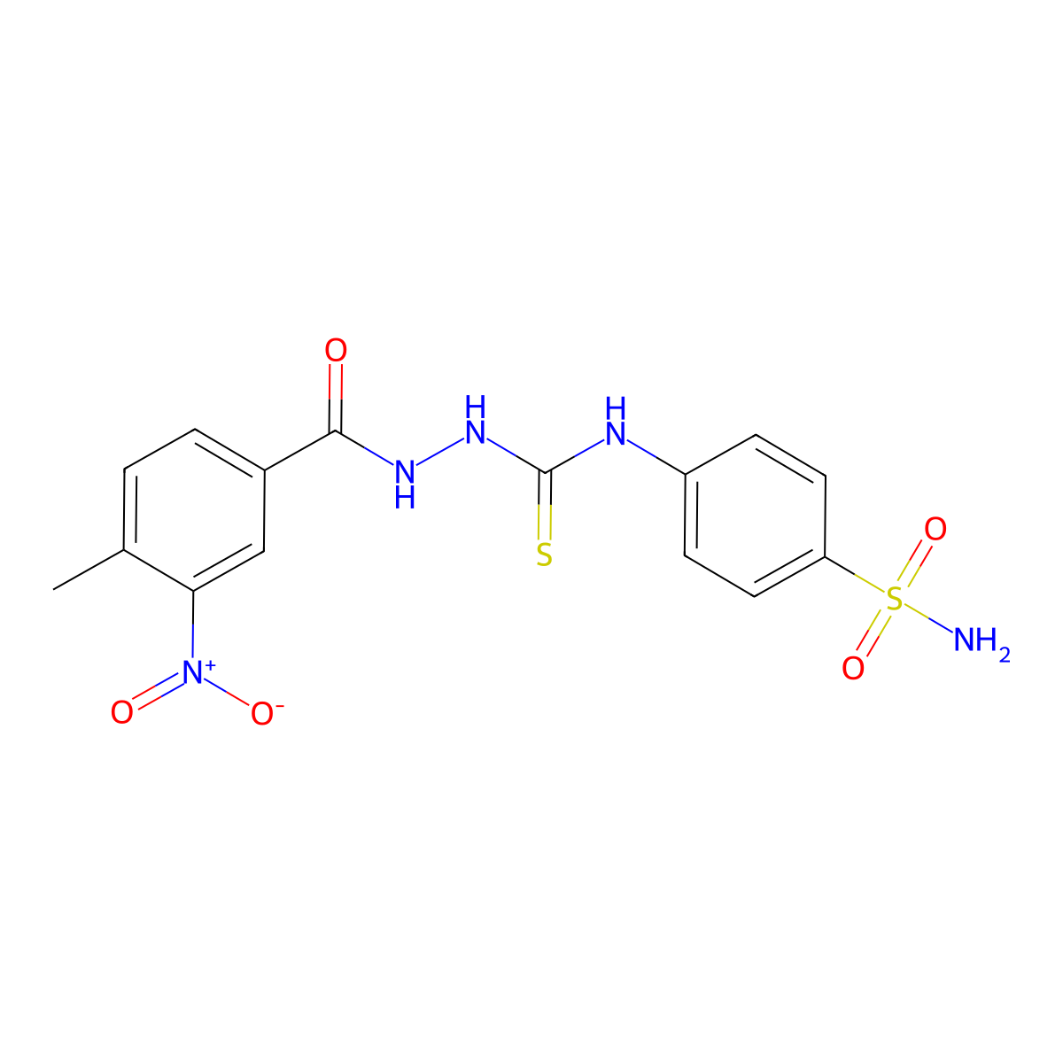 1-[(4-Methyl-3-nitrobenzoyl)amino]-3-(4-sulfamoylphenyl)thiourea molecular structure, CAS 701927-30-2