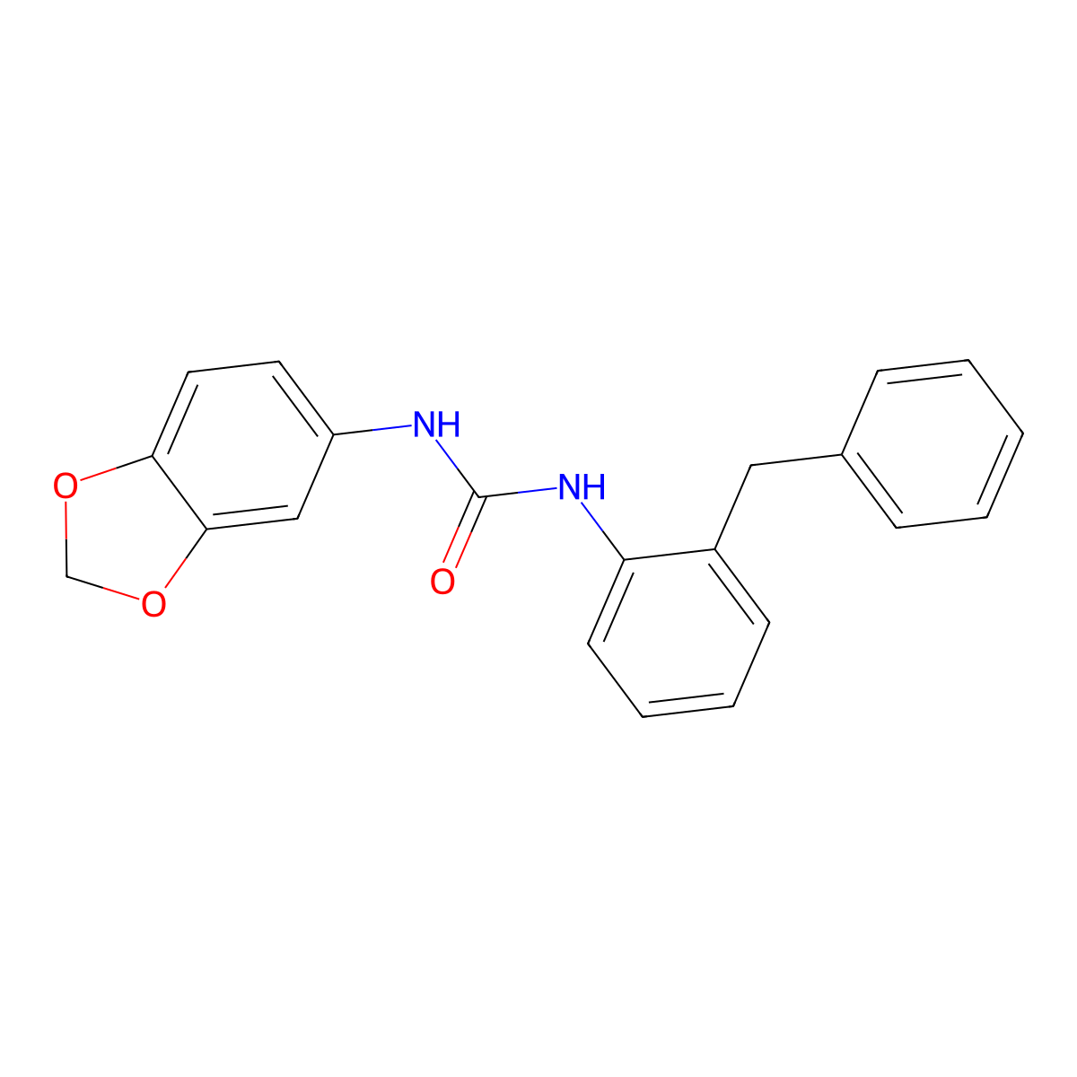 1-(1,3-Benzodioxol-5-yl)-3-(2-benzylphenyl)urea molecular structure, CAS 701927-85-7
