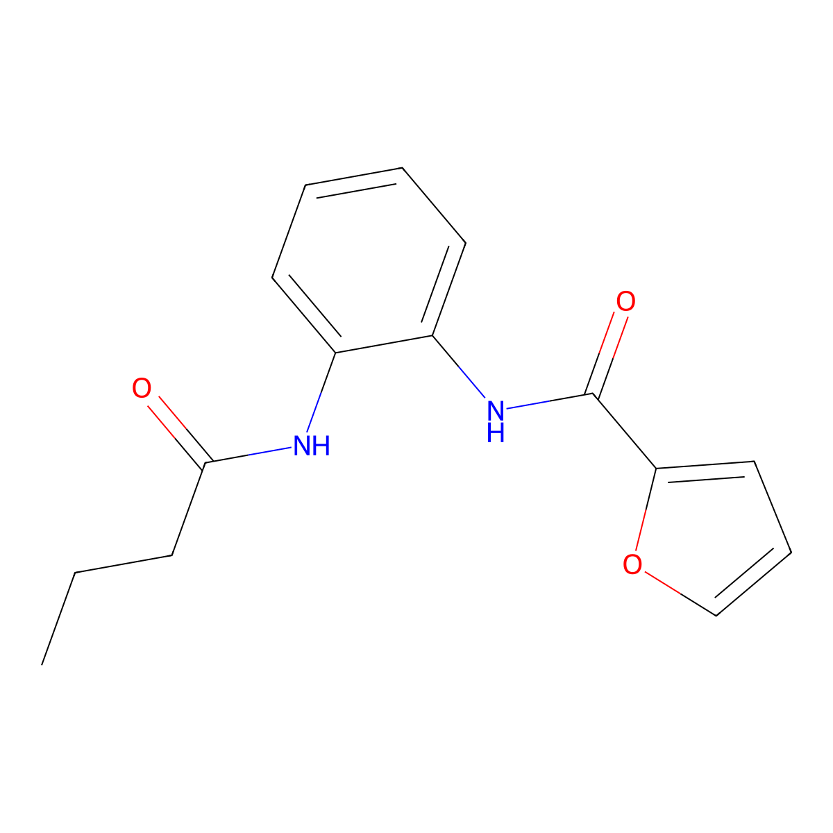 N-[2-(butanoylamino)phenyl]furan-2-carboxamide molecular structure, CAS 701927-95-9