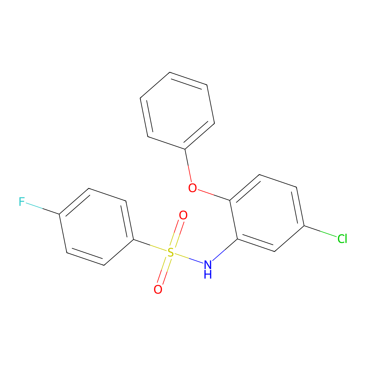 N-(5-chloro-2-phenoxyphenyl)-4-fluorobenzenesulfonamide molecular structure, CAS 701928-14-5